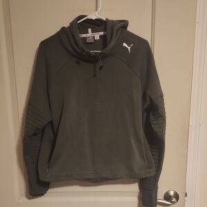 Puma Olive Sweatshirt with Iconic Emblem